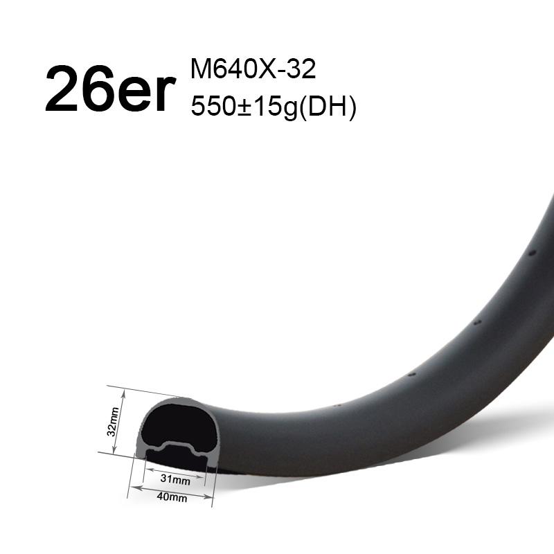 26er 40mm wide dh rims