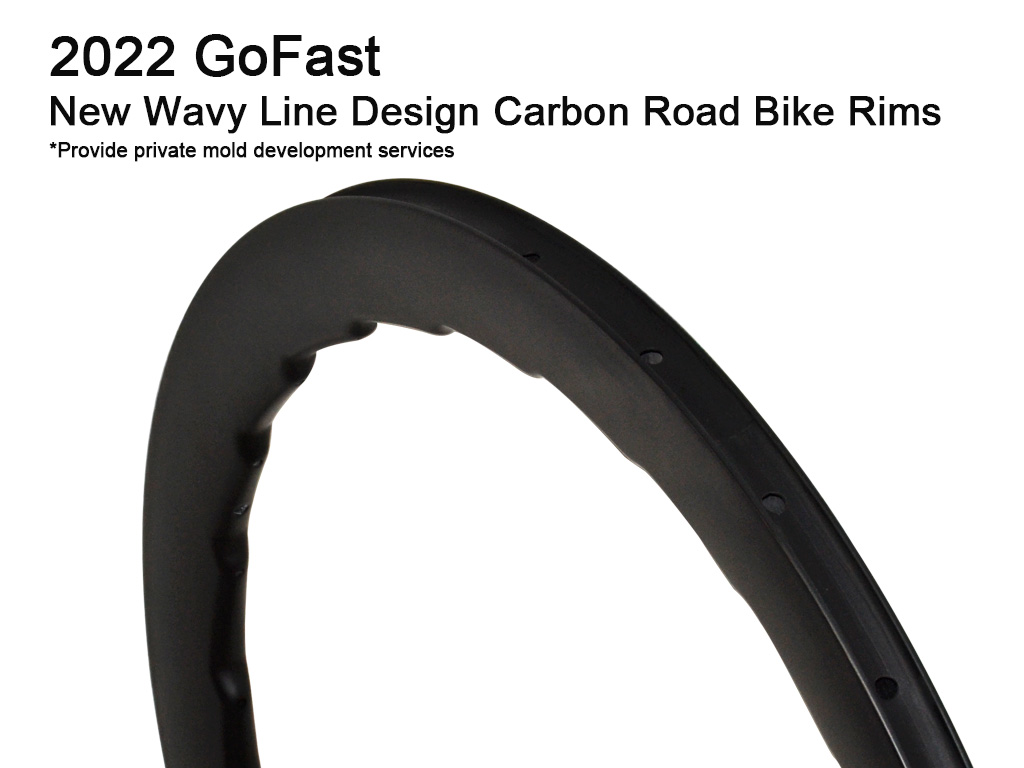 2022 GoFast New Wavy Line Design Carbon Rennradfelgen